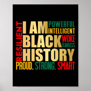 Jag är Black History Month American African Pride Poster