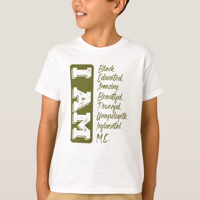 Jag är Black History Month Balck Girl Magic T Shirt (Framsida)