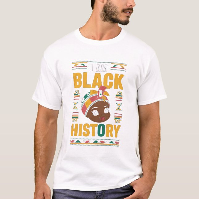 Jag är Black History Month Black Melanin T Shirt (Framsida)