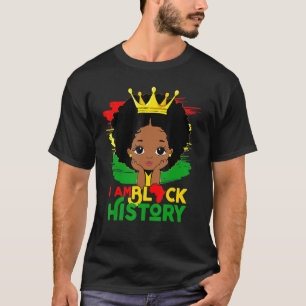 Jag är Black History Month Kids Girls Queen Africa T Shirt