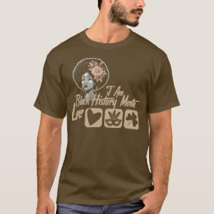 Jag är Black History Month när kärlek valantine Da T Shirt