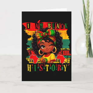 Jag är Black History Month tjejer barn afrikansk a Kort