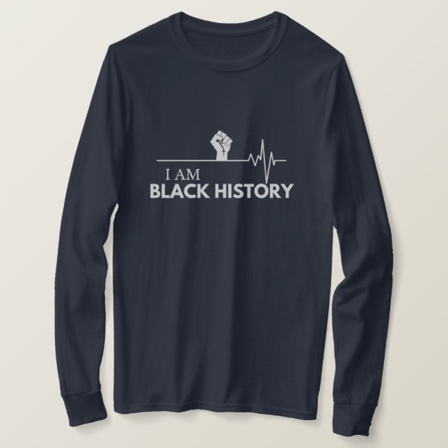 Jag är Black History Mörk T-Shirt (Design framsida)