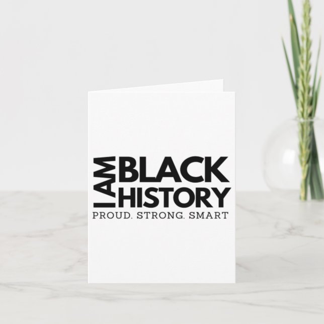 Jag är Black History Proud Strong Smart Black Exce Kort (Framsida)