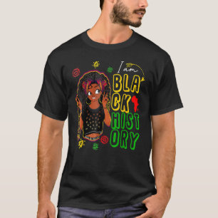 Jag är Black History Queen Melanin Afro African Pr T Shirt