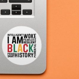 Jag är Black History Runt Klistermärke