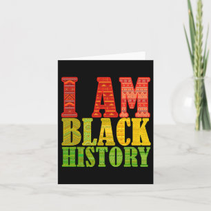 Jag är Black History Strong African American Junet Kort