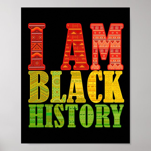 Jag är Black History Strong African American Junet Poster (Framsidan)