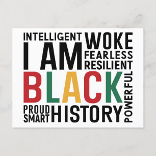Jag är Black History Vykort