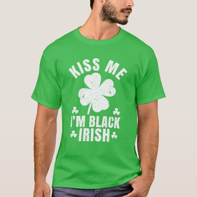 Jag är Black Irish Funny St patrick's day Gif T Shirt (Framsida)