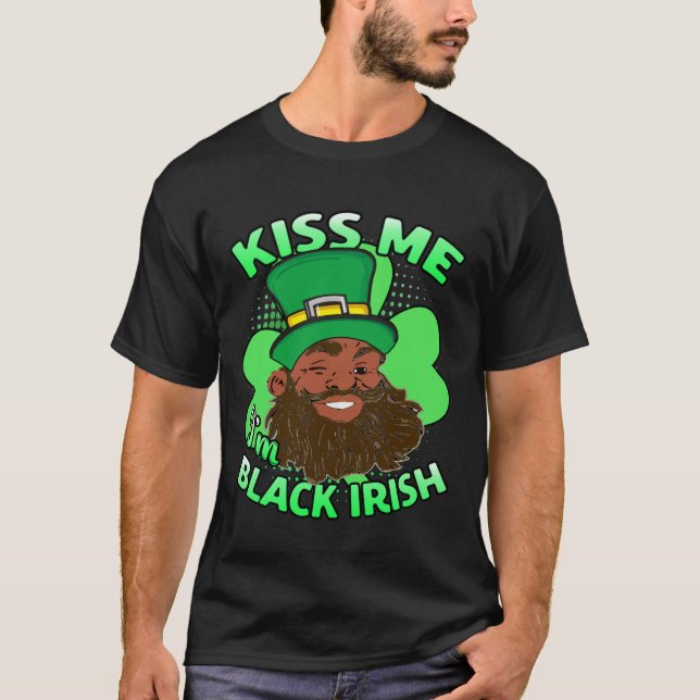 Jag är Black Irish Leprechaun T Shirt (Framsida)