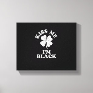 Jag är Black T-Shirt Canvastryck