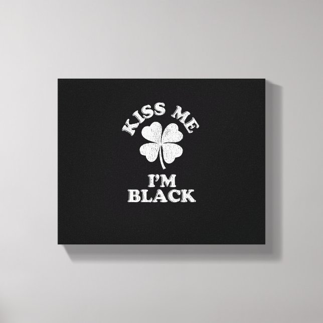 Jag är Black T-Shirt Canvastryck (Framsida)