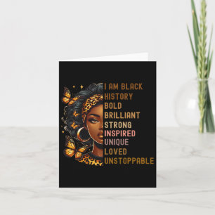 Jag är Black Woman Benice Magic Intelligent Black Kort