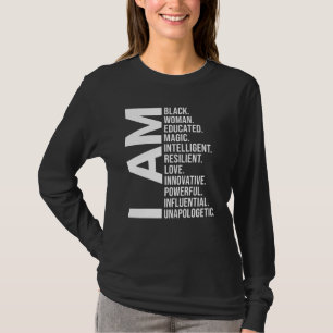 Jag är Black Woman Benice Magic Intelligent T Shirt