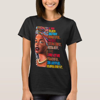 Jag är Black Woman Black History Month Educated Bl T Shirt