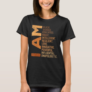 Jag är Black Woman Educated Black History Month Me T Shirt