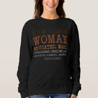 Jag är Black Woman Educated Melanin Black History  T Shirt