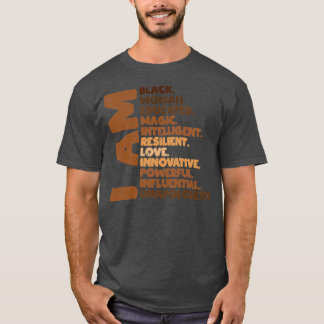 Jag är Black Woman Melanin Afrika Pride T Shirt