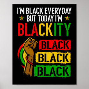 Jag är Blackity Black African Black Power Poster