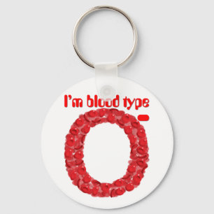 Jag är blodtyp O negativ Nyckelring