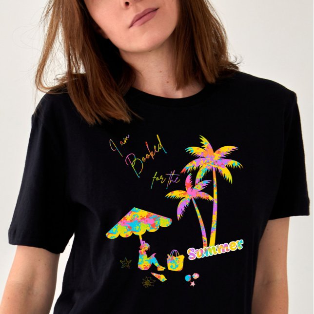 "Jag är bokad för sommartid" Anpassningsbar Vacati T Shirt (Skapare uppladdad)