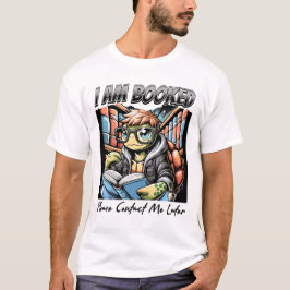 Jag är bokad: Turtle Scholar i Stil T Shirt