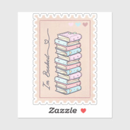 Jag är bokad vacker frimärke stil klistermärken