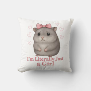 Jag är bokstavligen bara en tjej ledsen hamster ro kudde