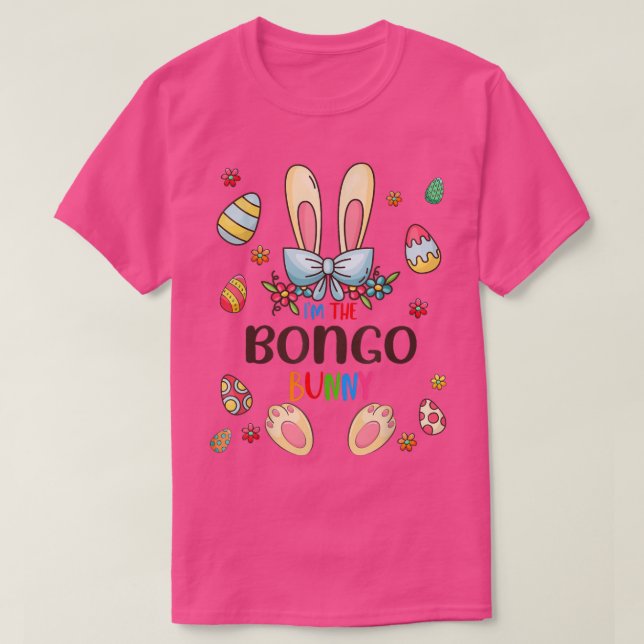 Jag är Bongo Bunny Påsk Day Matching Familjegg T Shirt (Design framsida)