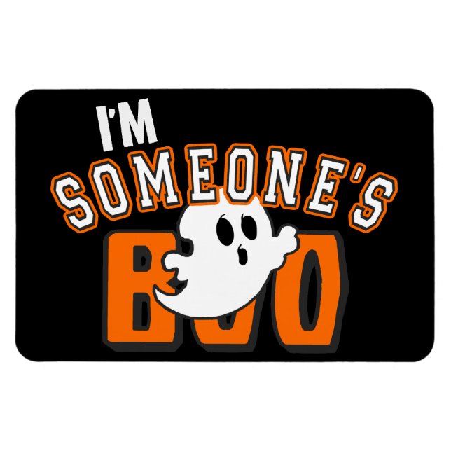 Jag är Boo Ghost Halloween Magnet (Horisontell)