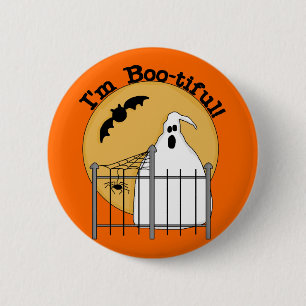 Jag är Boo-tiful Halloween T-shirts och presenter Knapp