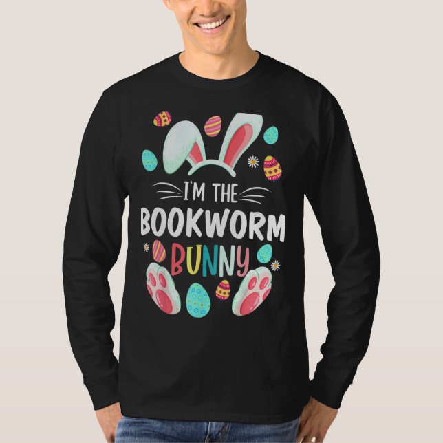 Jag är Bookworm Bunny Matching Family Påsk Part T Shirt (Framsida)