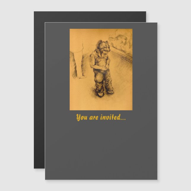 Jag är Borttappad i Le Tianguie, Mexiko Magnetisk Inbjudningskort (Fram/baksida)