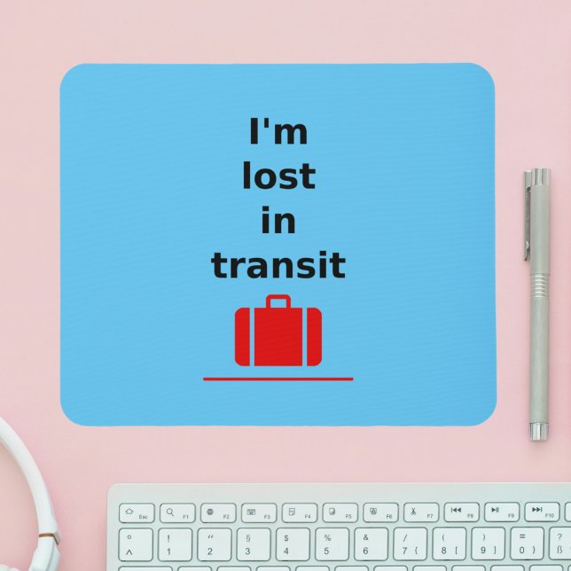 Jag är Borttappad i Transit Travel Suitcase Light- Musmatta (Skapare uppladdad)