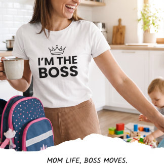 Jag är bossmamman Rolig mammaledighet Matchande kl T Shirt