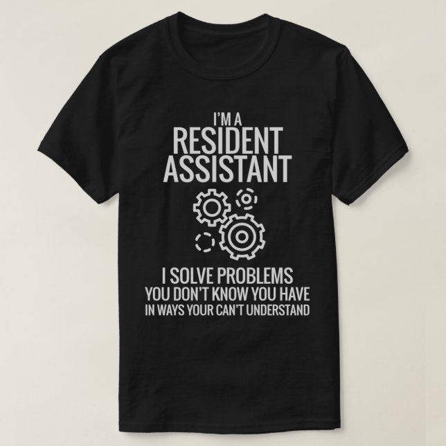 Jag är bostadsassistent t shirt (Design framsida)