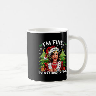 Jag är Bra allt är Bra Meme Kalama Santa Chri Kaffemugg