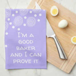 Jag är Bra Baker Funny Lavender Kitchen Towel Kökshandduk