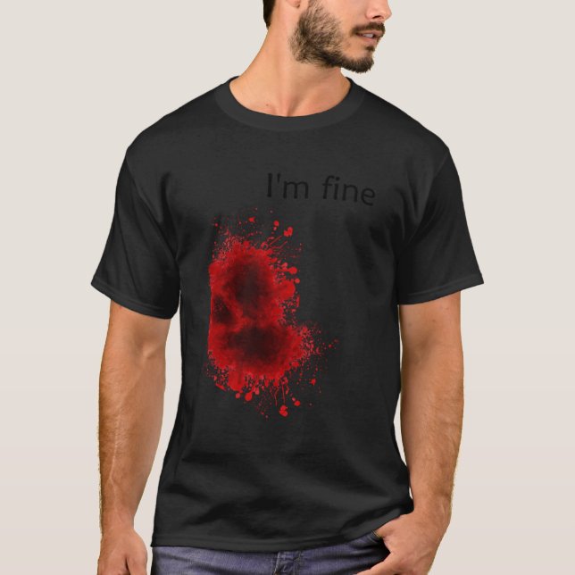 Jag är Bra Bloody Wound Halloween Gross Costume T Shirt (Framsida)