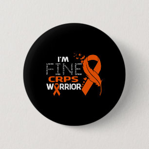 Jag är Bra Crps Warrior Awareness Feather Knapp