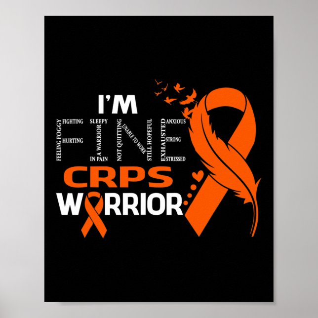 Jag är Bra Crps Warrior Awareness Feather Poster (Framsidan)