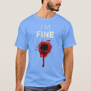 Jag är Bra Funny Zombie Slash Blood Halloween Sarc T Shirt