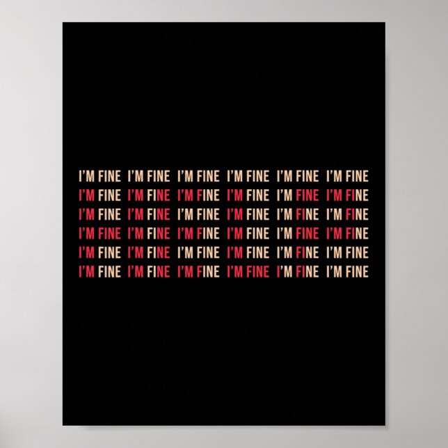 Jag är Bra Help Depression Mental Health Awareness Poster (Framsidan)