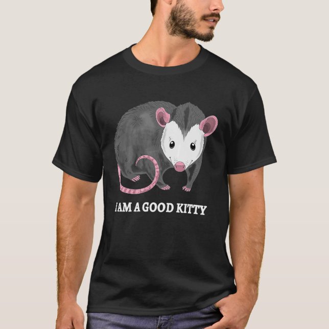 Jag är Bra Kattunge Opossum Opossum Cat Pun T Shirt (Framsida)