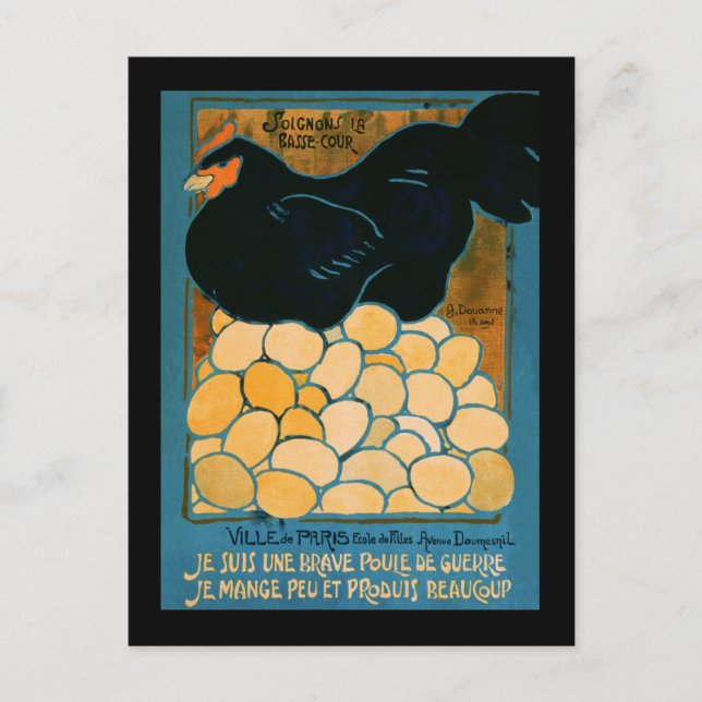 Jag är Bra Krig Hen Vykort (Framsida)