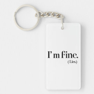 Jag är bra (Liggra) Akrylk Keychain Minimalist