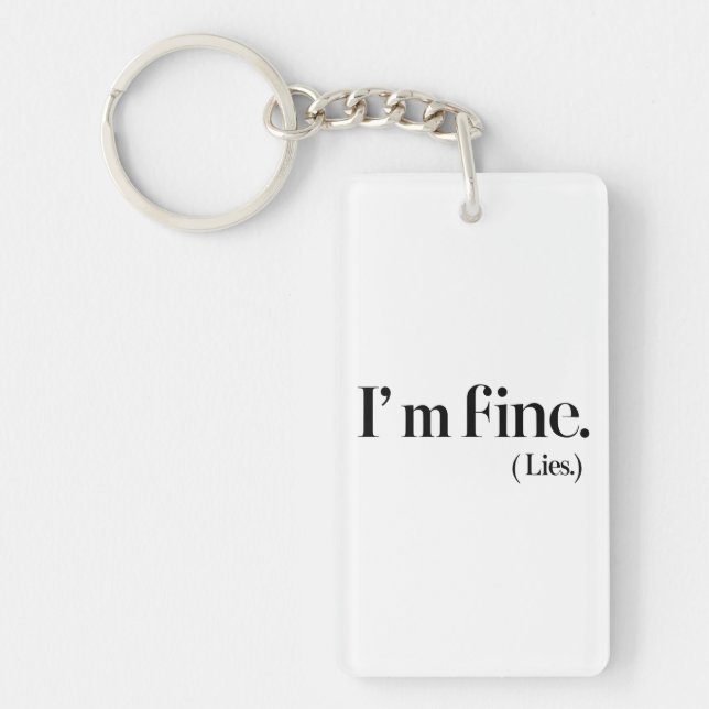 Jag är bra (Liggra) Akrylk Keychain Minimalist (Framsidan)