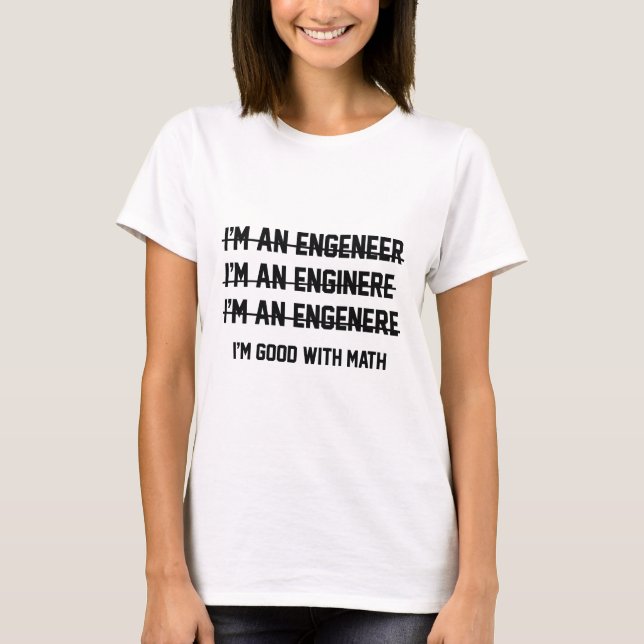 Jag är Bra med matematik T Shirt (Framsida)