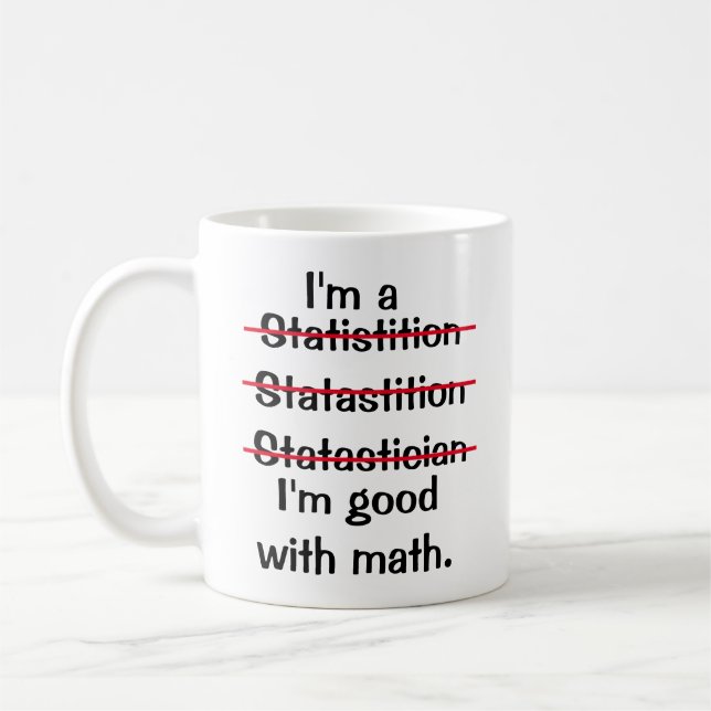 Jag är Bra med Math: Statistiker Edition Mugg (Vänster)